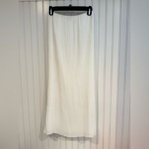 Sabo Skirt White Maxi Pleated Skirt